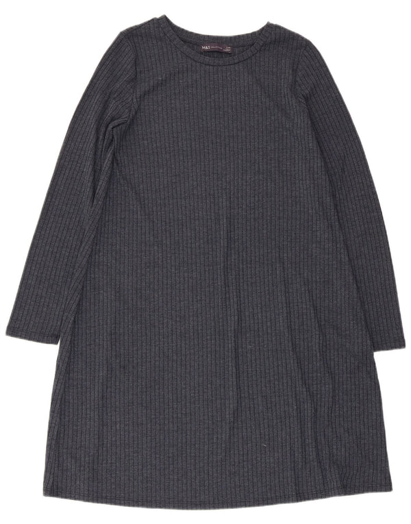Marks & Spencer Γυναικείο φόρεμα άλτης UK 10 Small Navy Blue Polyester