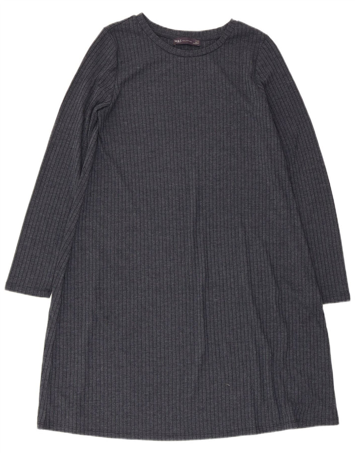 Marks & Spencer Γυναικείο φόρεμα άλτης UK 10 Small Navy Blue Polyester