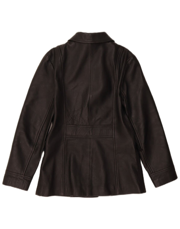 Bruno's Of London Γυναικείο Δερμάτινο Μπουφάν UK 12 Medium Black Classic