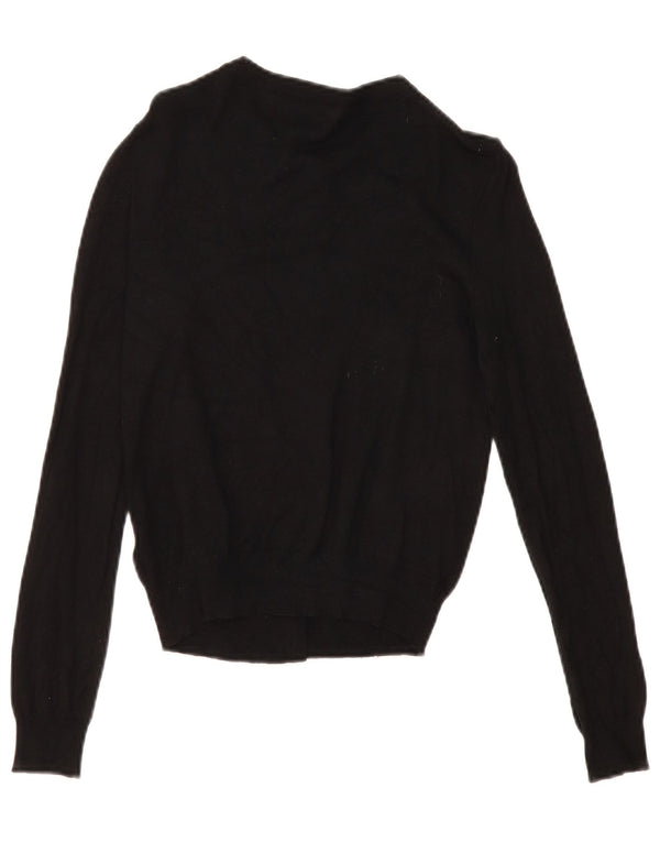 Marks & Spencer Γυναικείο πουλόβερ Crop Cardigan UK 10 Small Black Viscose