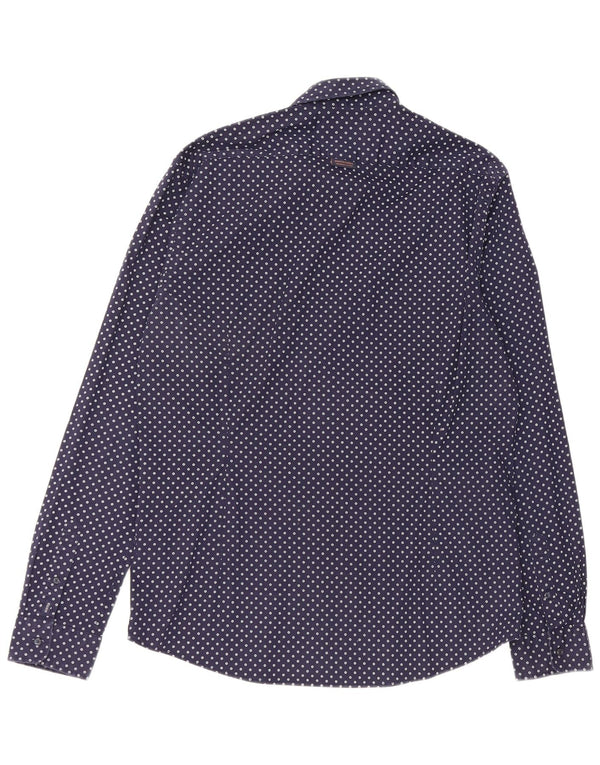 Ανδρικό πουκάμισο Scotch & Soda XL, Βαμβακερό με στίγματα σε μπλε ναυτικό