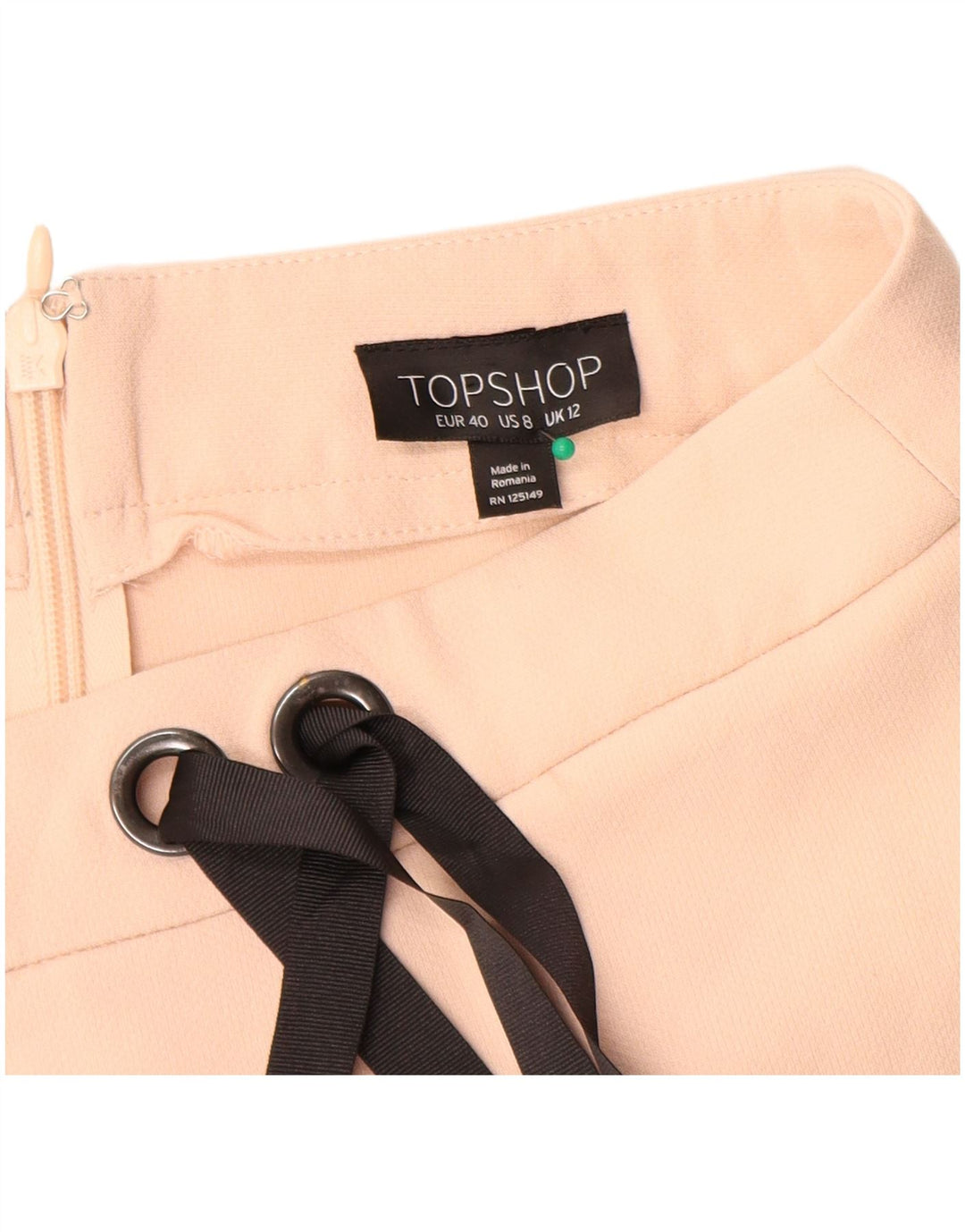Topshop Γυναικεία Μίνι Φούστα UK 12 Medium W30 Beige Polyester