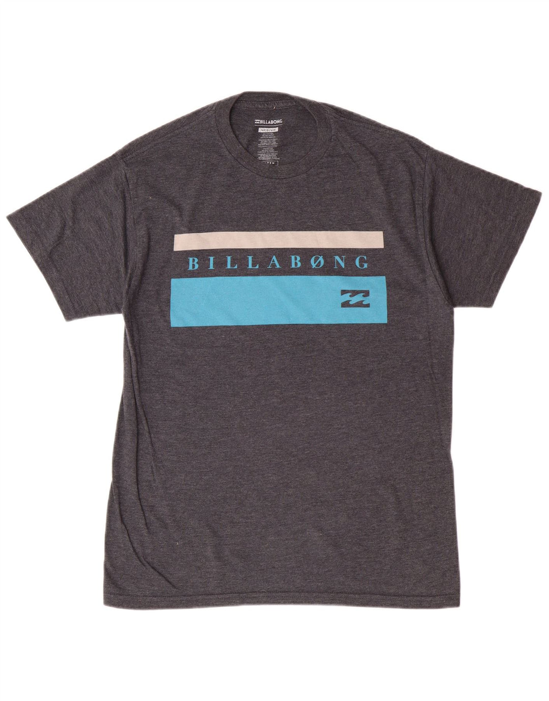 BILLABONG Ανδρικό γραφικό T-Shirt Top Μεσαίο γκρι βαμβακερό