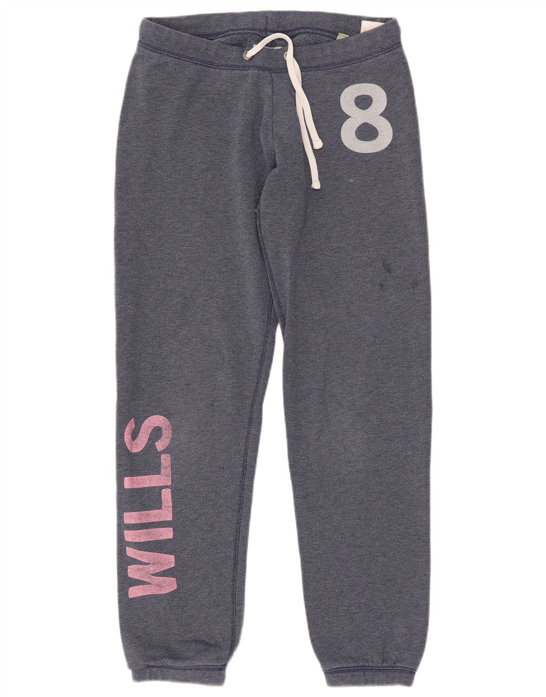 JACK WILLS Γυναικεία αθλητική φόρμα γραφικών παντελόνι Joggers UK 8 Small Navy Blue