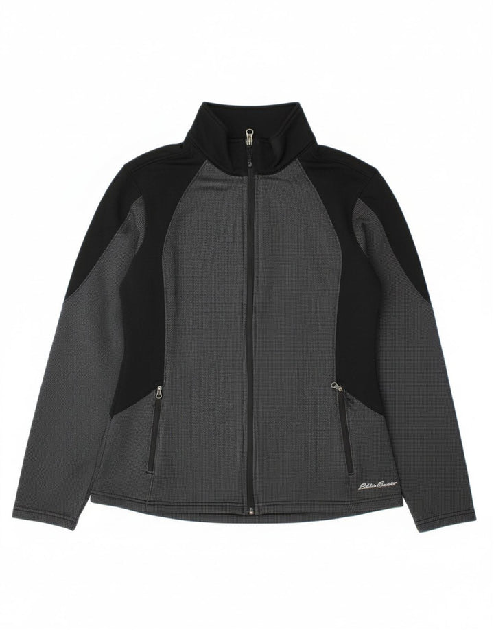 EDDIE BAUER Womens Tracksuit Top Jacket UK 10 Small Grey Colourblock