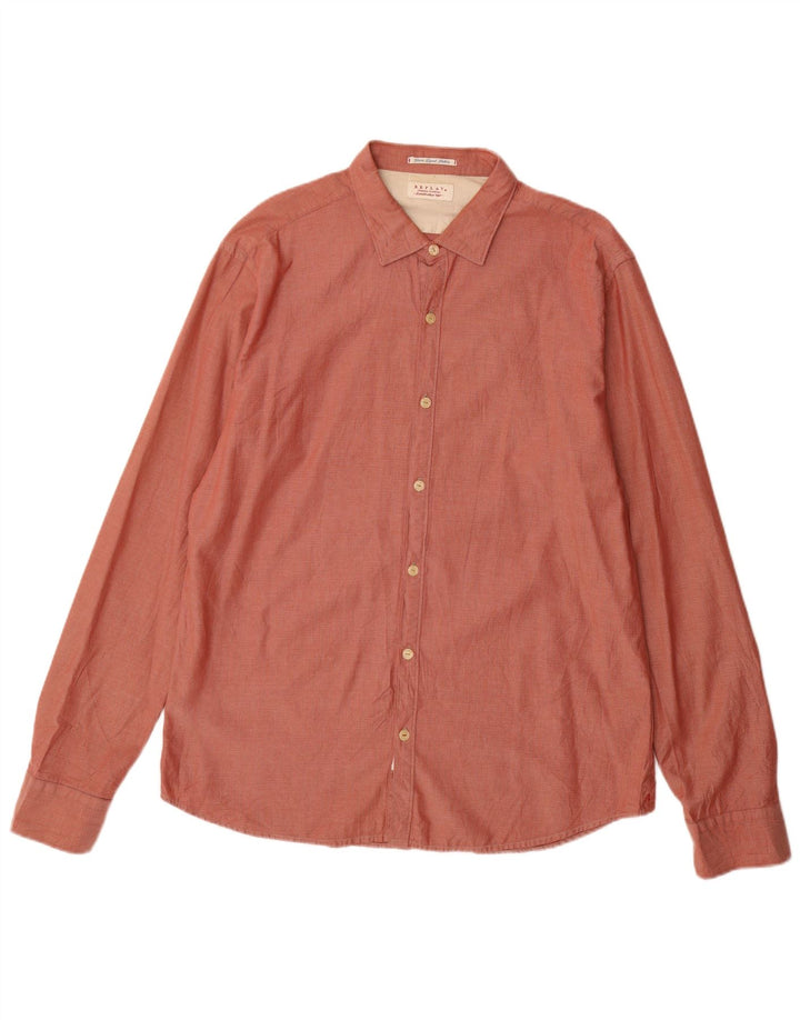 REPLAY Ανδρικό πουκάμισο 2XL Κόκκινο βαμβακερό καρό