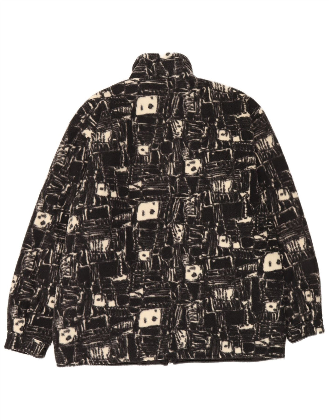 Invicta Ανδρικό Fleece Jacket UK 38 Medium Black Geometric Polyester