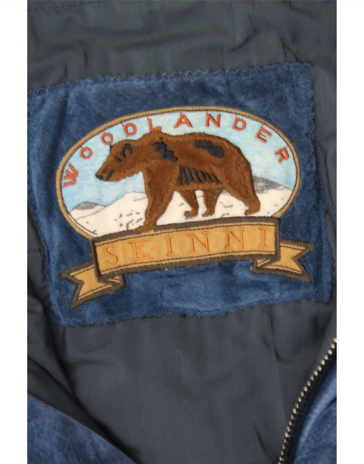Vintage Ανδρικό Suede Jacket IT 50 Large Blue Modal