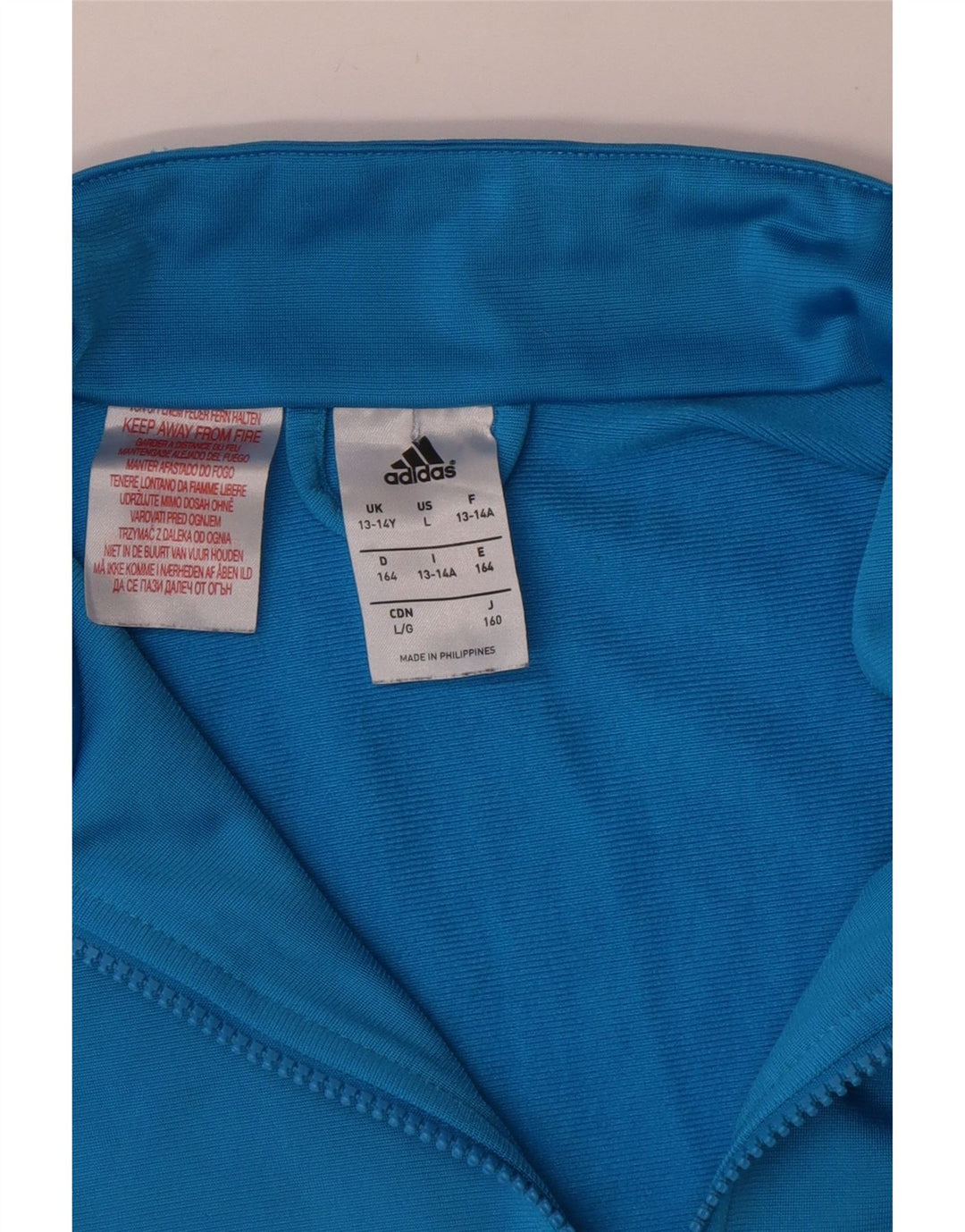 ADIDAS Boys αθλητική φόρμα Top Jacket 13-14 Years Blue Polyester
