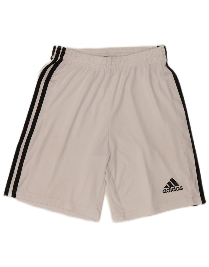 Αθλητικό σορτς ADIDAS Boys Aeroready 15-16 ετών Λευκός Πολυεστέρας