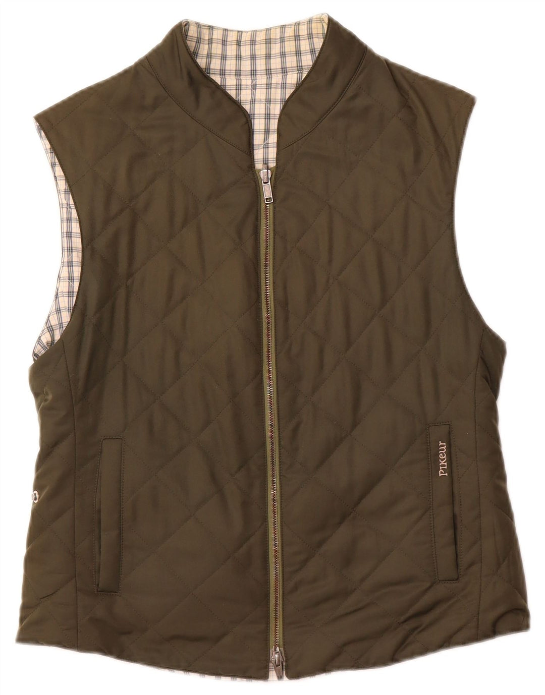PIKEUR Γυναικείο Reversible Καπιτονέ Gilet IT 42 Medium Khaki Polyester