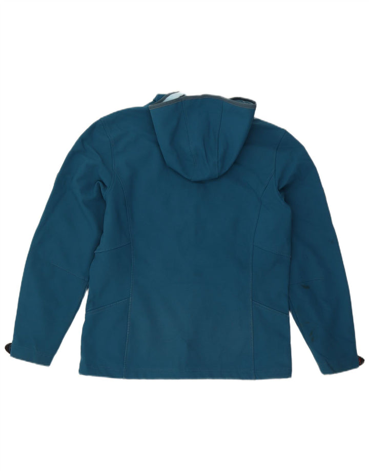 Jack Wolfskin για κορίτσια με κουκούλα αντιανεμικό μπουφάν 15-16 ετών μπλε πολυεστέρα