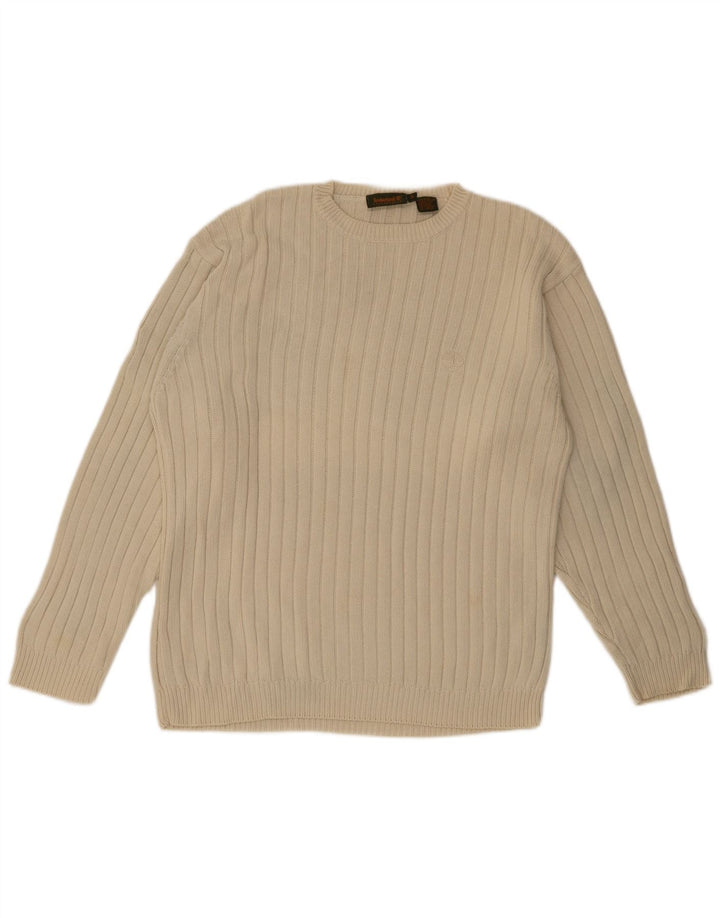Ανδρικό πουλόβερ Timberland Crew Neck Jumper Μεσαίο μπεζ βαμβακερό