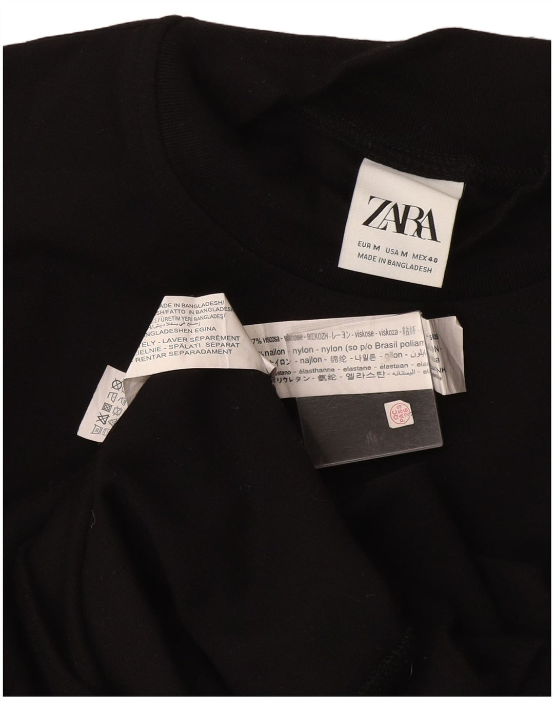 Zara Γυναικεία Φούτερ Jumper UK 14 Medium Black Viscose