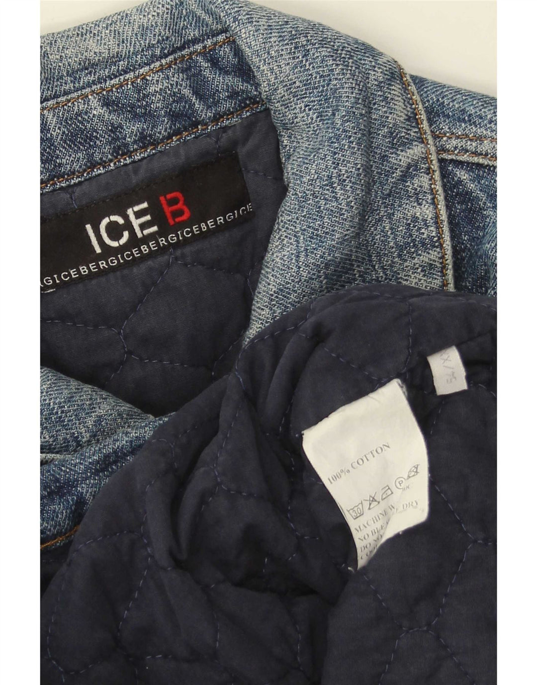 Iceberg Ανδρικό Τζιν Μπουφάν IT 54 2XL Μπλε Βαμβακερό