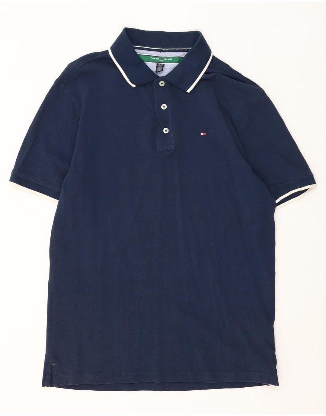 Ανδρικό μπλουζάκι πόλο Tommy Hilfiger, Βαμβακερό, μεσαίο, μπλε ναυτικό, ριγέ