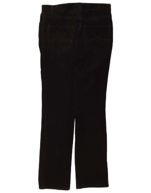 Marks & Spencer Γυναικείο ίσιο κοτλέ παντελόνι UK 8 Small W28 L30 μαύρο