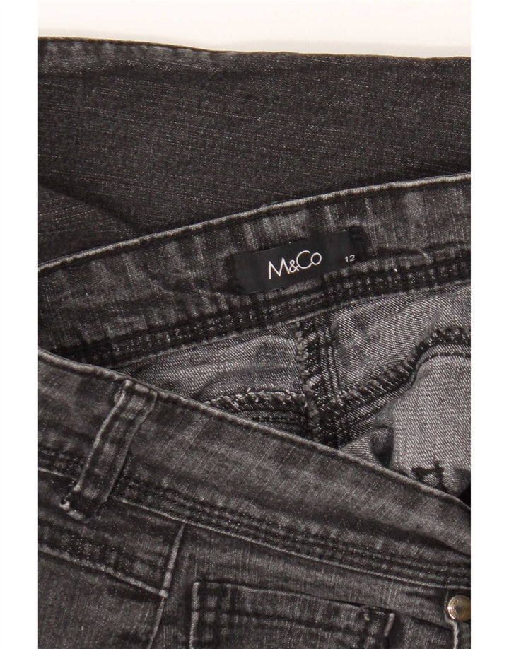 M&Co Γυναικεία Straight Jeans UK 12 Medium W30 L30 Grey