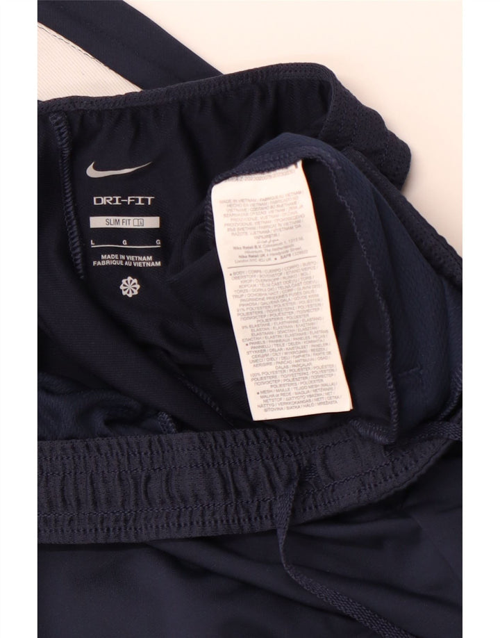Ανδρικό NIKE Dri Fit Slim Fit Παντελόνι αθλητικής φόρμας Μεγάλο μπλε ναυτικό πολυεστέρα