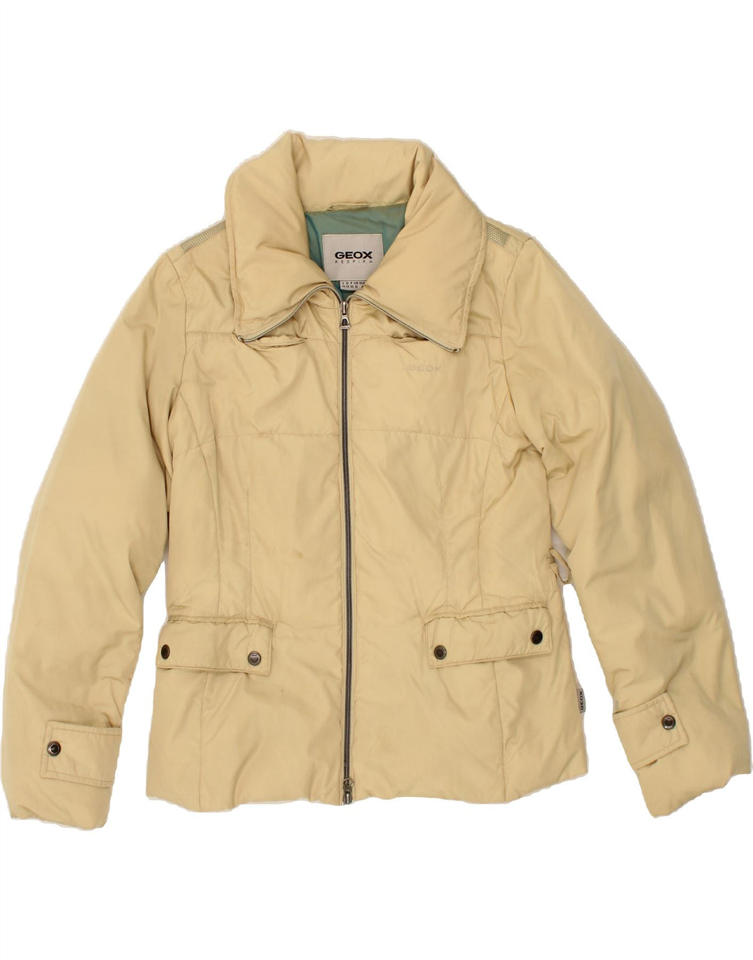 GEOX Womens Padded Jacket UK 10 Small  Beige Polyester Vintage Geox and Second-Hand Geox from Messina Hembry 