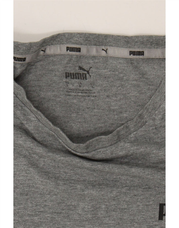 PUMA Mens Graphic T-Shirt Top Large Grey Vintage Puma and Second-Hand Puma from Messina Hembry 