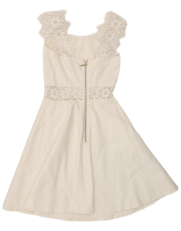 Ted Baker Γυναικείο Αμάνικο Φόρεμα UK 4 XS Λευκός Πολυεστέρας
