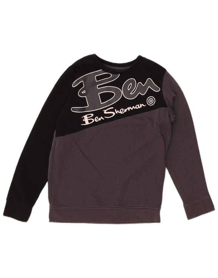 BEN SHERMAN Γραφικό φούτερ για αγόρια πουλόβερ 9-10 ετών γκρι χρώμα