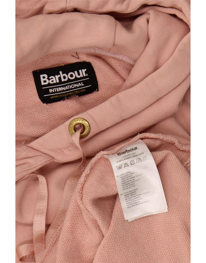 BARBOUR Γυναικείο Hoodie Jumper UK 12 Medium Pink Βαμβακερό
