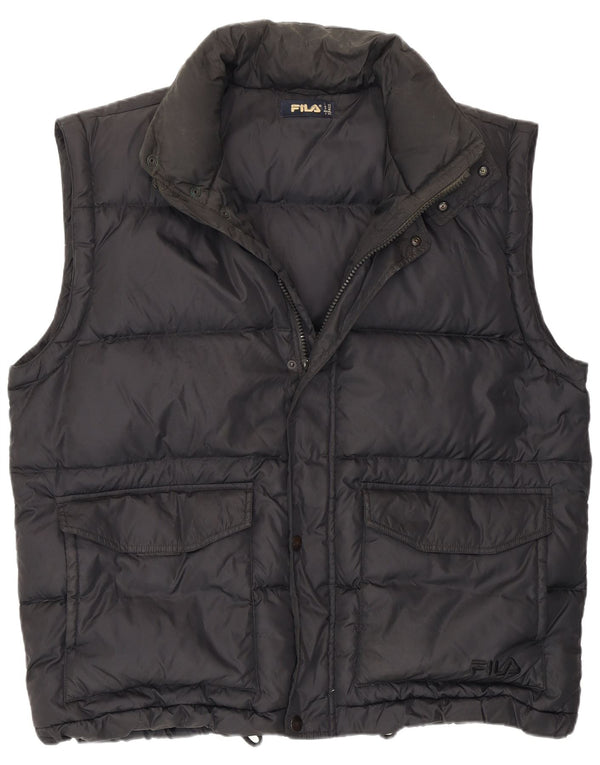Fila Mens Padded Gilet IT 52 XL Μαύρο Πολυαμίδιο