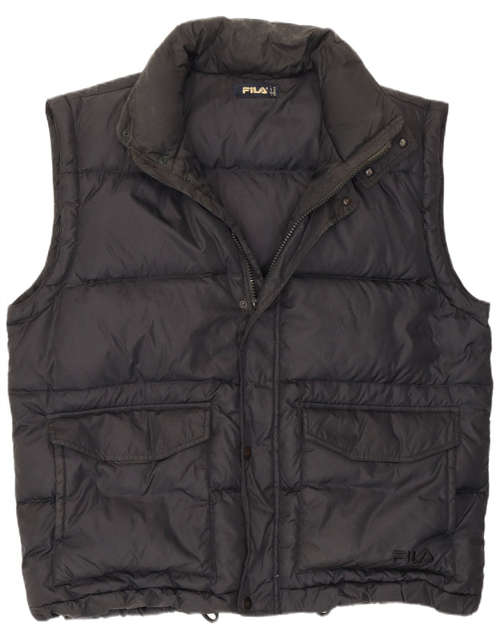Fila Mens Padded Gilet IT 52 XL Μαύρο Πολυαμίδιο
