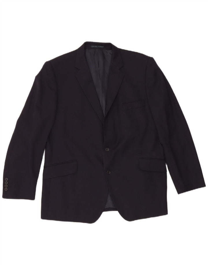 Gieves & Hawkes Ανδρικό σακάκι 2 κουμπιών UK 46 3XL Navy Blue Wool