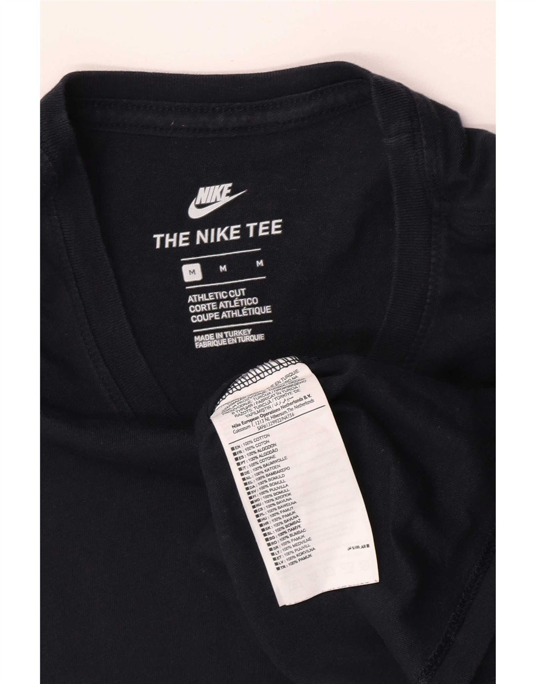 Ανδρικό μπλουζάκι Nike με κοψί, μεσαίο μπλε βαμβακερό μπλουζάκι