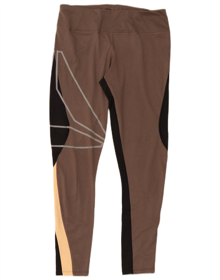 Γυναικεία γραφικά κολάν REEBOK UK 12/14 Medium Grey Colorblock Polyester