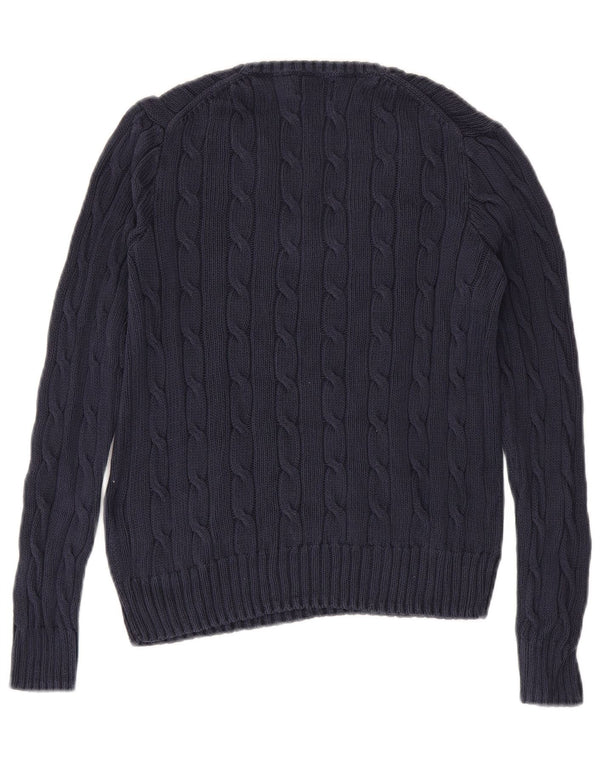 Polo Ralph Lauren γυναικείο πουλόβερ με λαιμόκοψη με V λαιμόκοψη UK 14 Medium Navy Blue