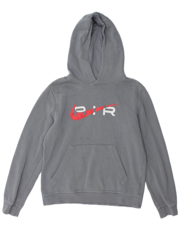 Nike Boys Graphic Hoodie Jumper 12-13 ετών Μεγάλο γκρι βαμβακερό