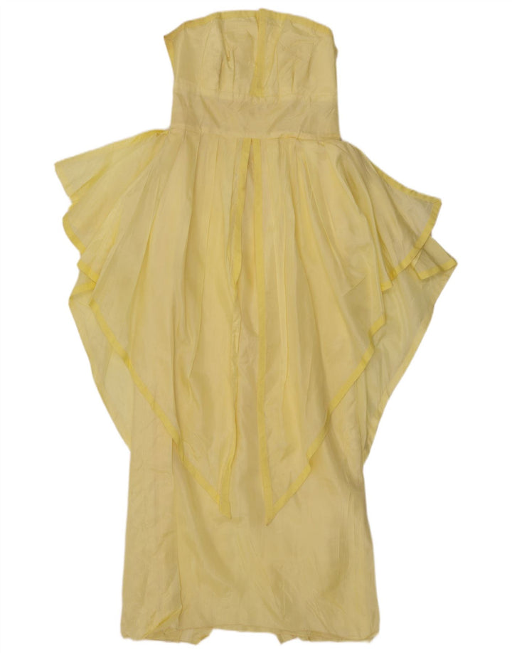 Murek Γυναικείο Ασύμμετρο Στράπλες Φόρεμα EU 38 Medium Yellow Acetate