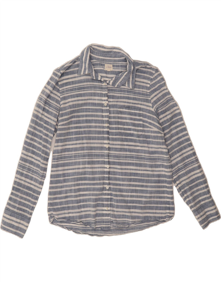 J. CREW Womens Shirt UK 14 Medium Blue Striped Cotton Vintage J. Crew and Second-Hand J. Crew from Messina Hembry 