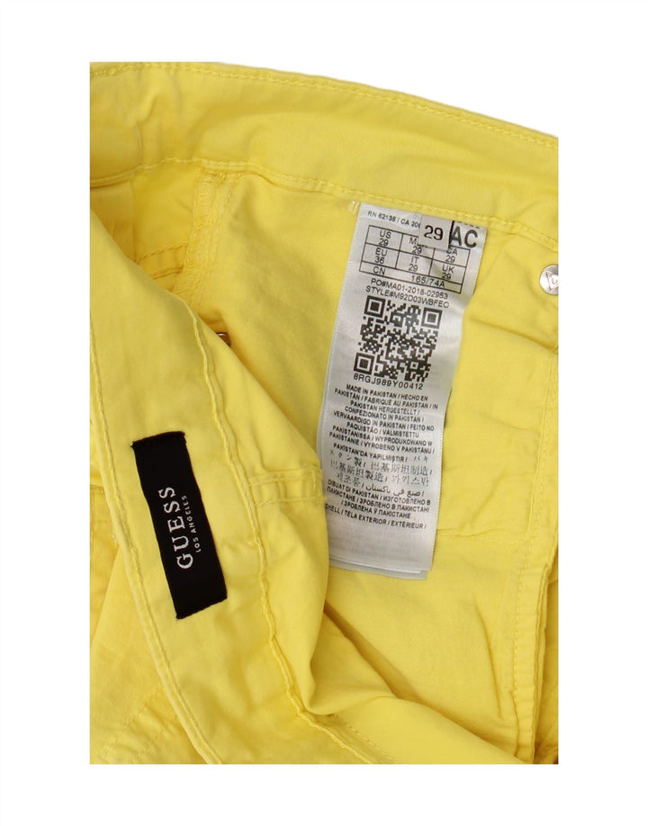 GUESS Womens Casual Shorts W29 Medium Yellow Cotton Vintage Guess and Second-Hand Guess from Messina Hembry 