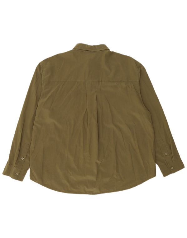 MASSIMO DUTTI Γυναικείο πουκάμισο Oversized UK 10 Small Khaki