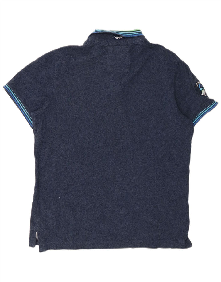 Ανδρικό γραφικό πόλο μπλουζάκι SUPERDRY 2XL Navy Blue