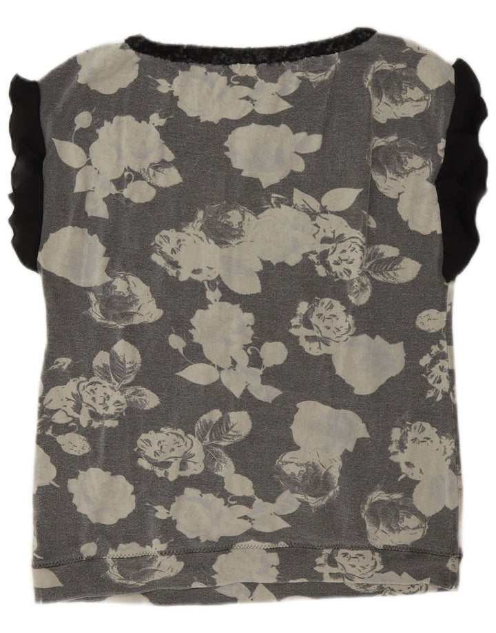 Liu Jo Γυναικεία Μπλούζα Top IT 44 Medium Grey Floral Viscose