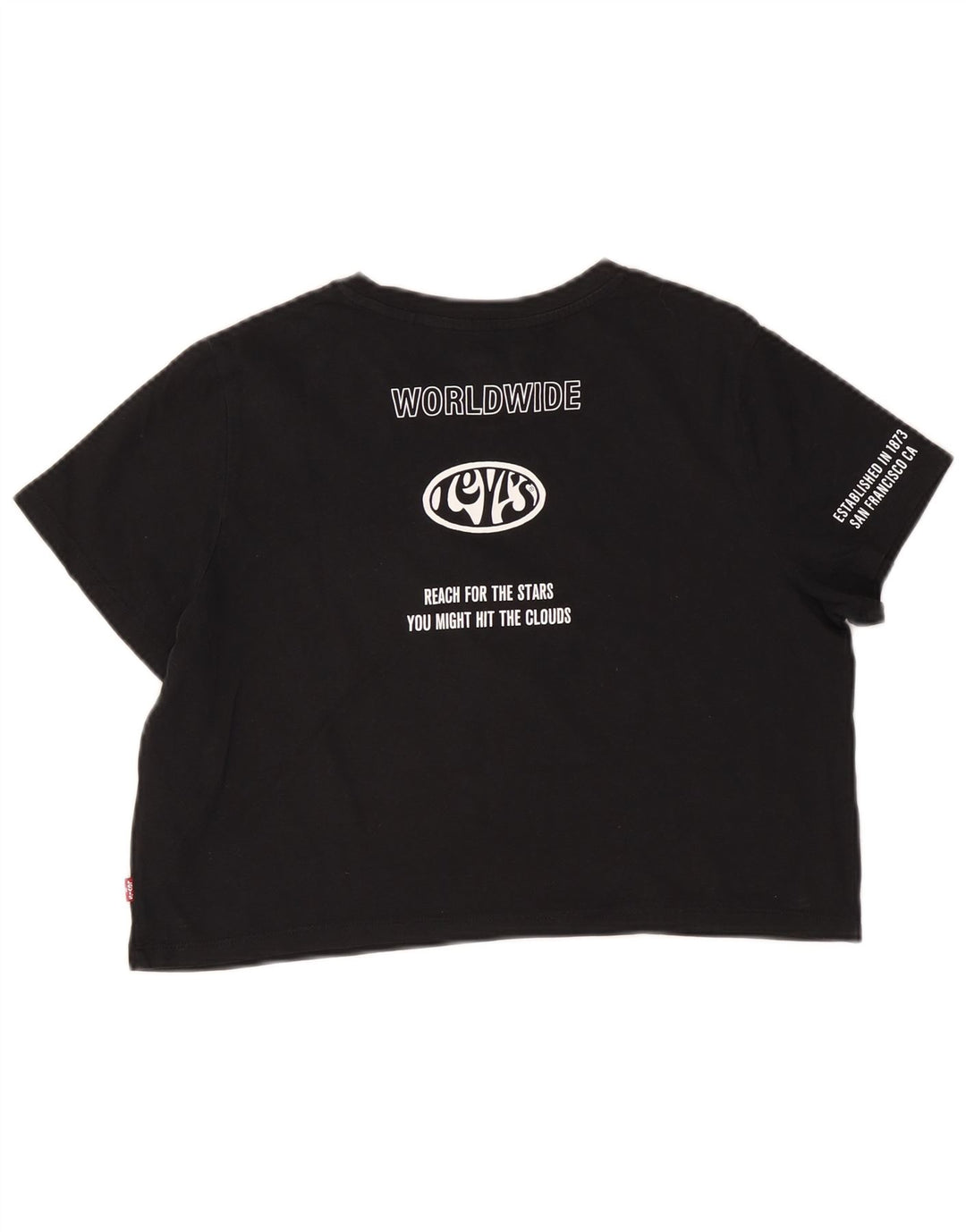 Γυναικείο γραφικό μπλουζάκι LEVI'S Top UK 14 μεσαίο μαύρο βαμβακερό