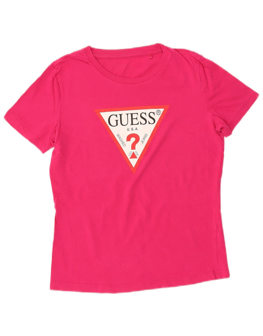 GUESS Γυναικείο γραφικό T-Shirt Top UK 10 Small Pink