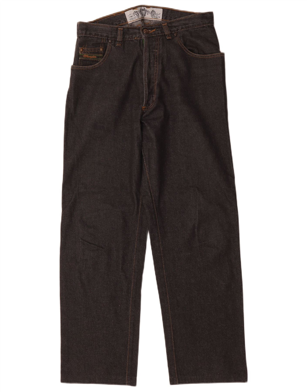 Ανδρικό τζιν Wrangler ίσιο W32 L29 μαύρο βαμβακερό