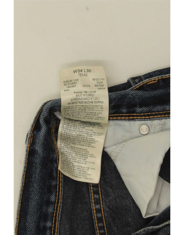 Wrangler Ανδρικό Texas Straight Jeans W34 L30 Μπλε βαμβακερό