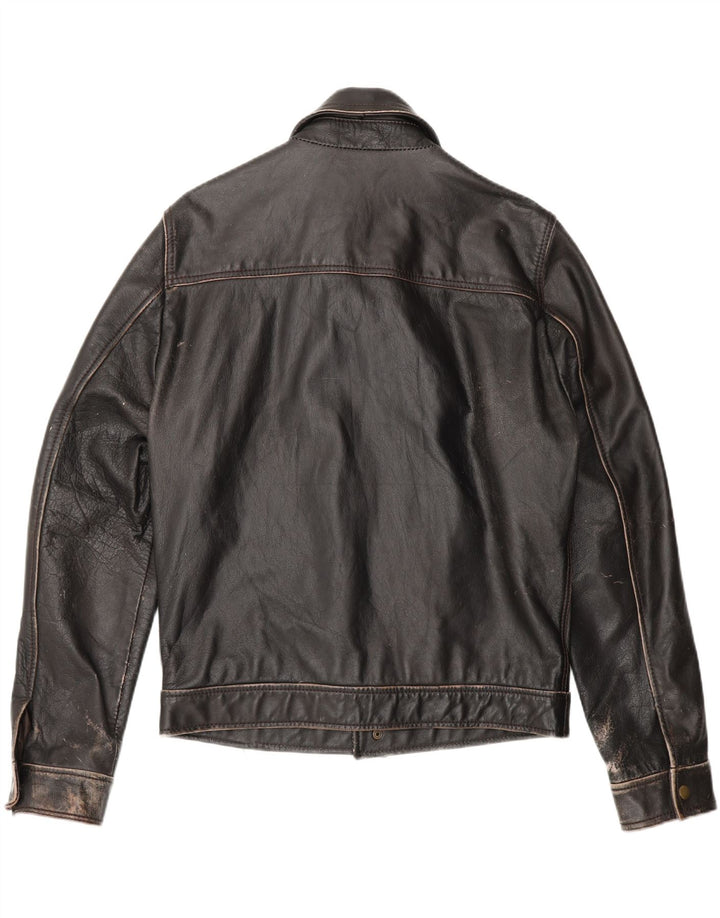 Vintage Ανδρικό Δερμάτινο Μπουφάν Biker UK 36 Small Brown Biker