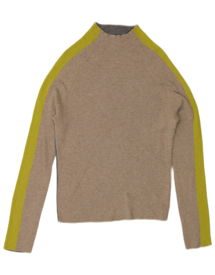 White Stuff Γυναικείο πουλόβερ με λαιμό χελώνα UK 8 Small Grey Colourblock