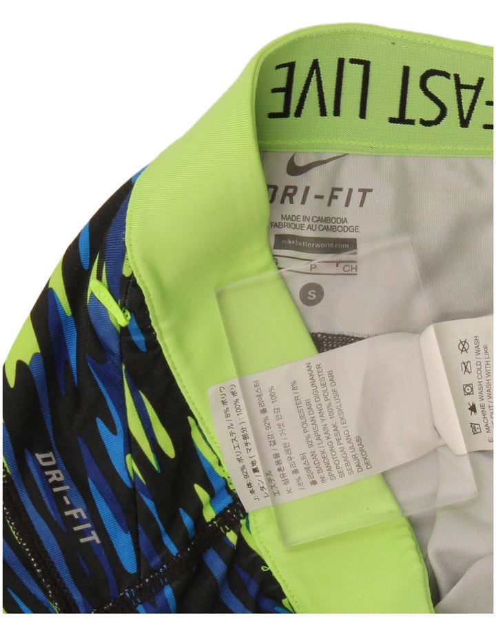 Γυναικεία κολάν Nike Dri Fit Capri UK 10 Small Blue Camouflage Polyester