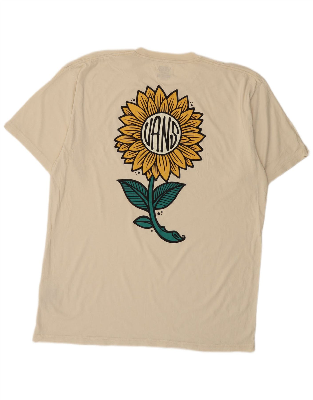 Ανδρικό T-Shirt Vans Classic Fit Top XL Off White Floral Βαμβακερό