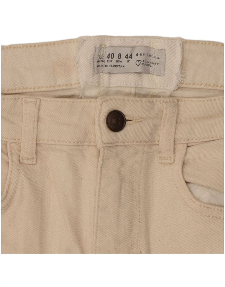 Zara Γυναικείο Cropped Jeans EU 40 Medium W28 L25 Beige